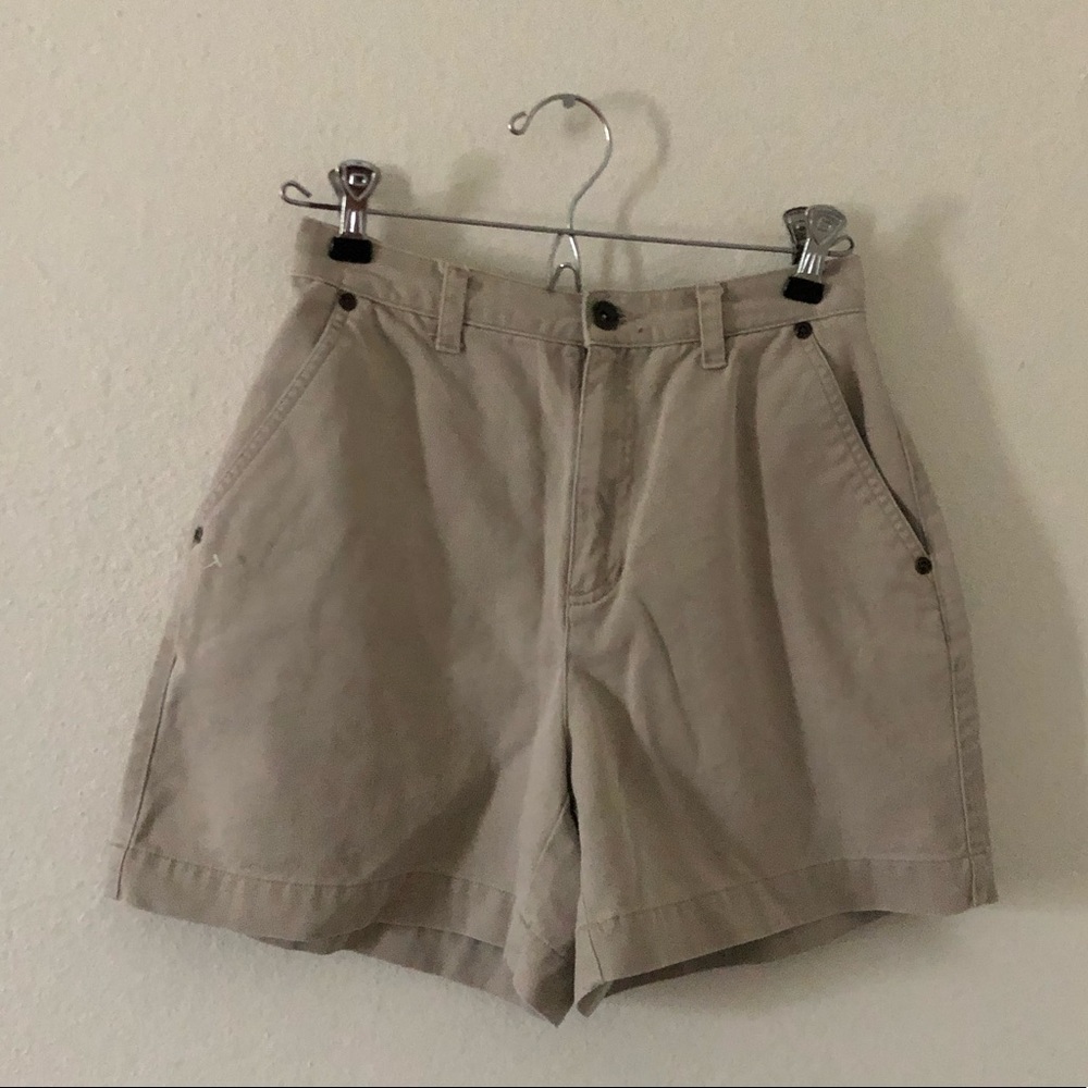 Liz Claiborne High-Waisted Khaki Shorts